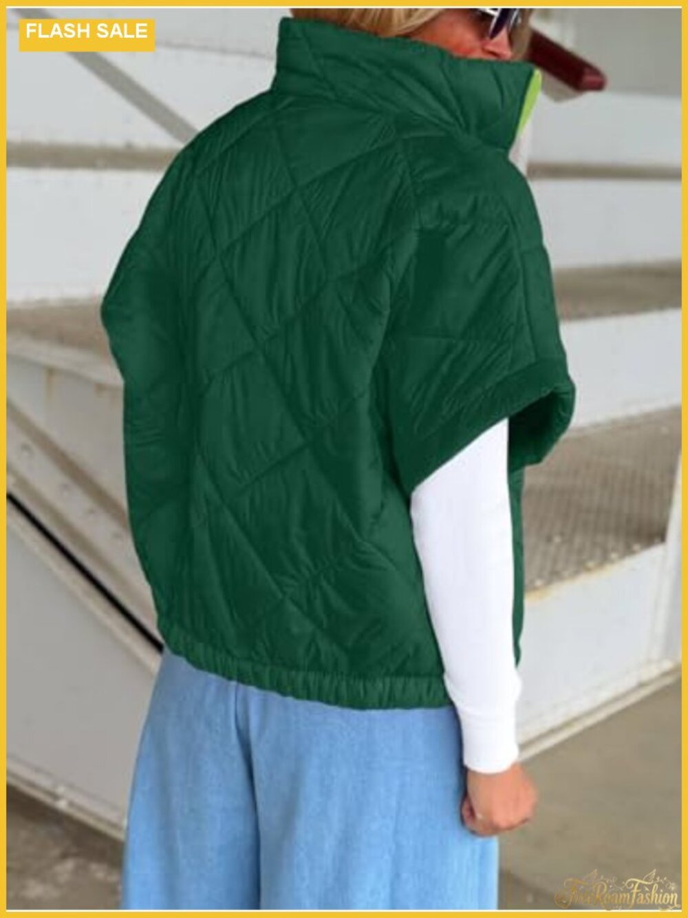 Womens Lightweight Quilted Puffer Vest Sleeveless Zip Up Oversized Warm - Picture 2 of 4